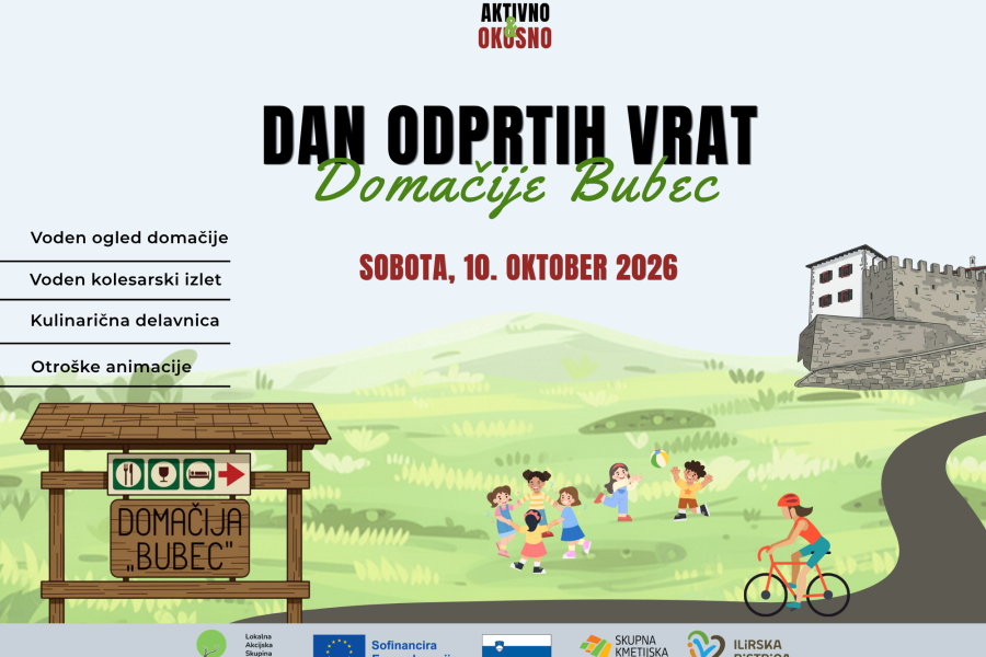 10. oktober 2026 ali dan odprtih vrat na Turistični domačiji Bubec 