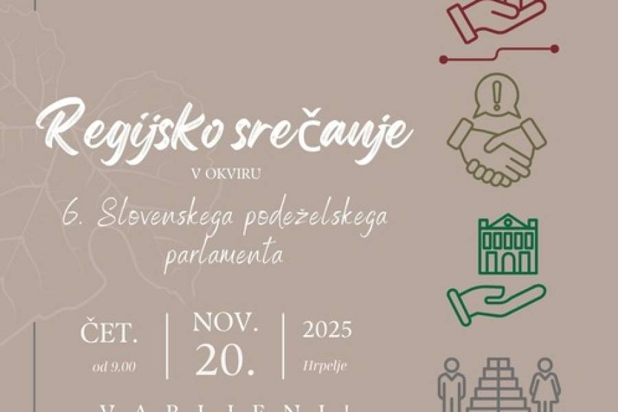 Vabilo na regijsko srečanje za primorsko-notranjsko in obalno-kraško regijo v okviru 6. Slovenskega podeželskega parlamenta